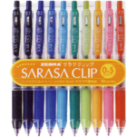 斑馬牌 Sarasa 按掣啫喱筆(套裝)10色